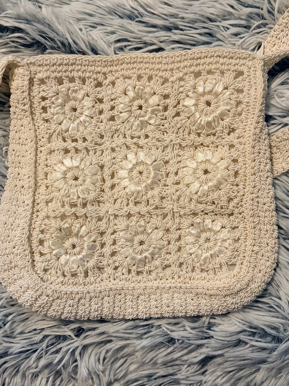 Boho Crochet Shoulder Bag - Picture 4 of 9